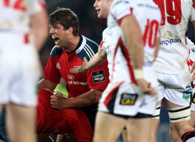 O'Callaghan celebrates at the final whistle.