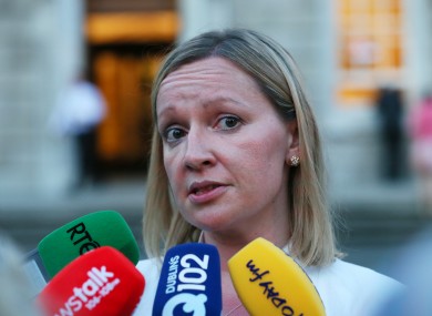 Lucinda Creighton speaks to the media on the evening she was expelled from the Fine Gael parliamentary party in July 2013.