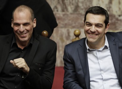 Finance Minister Yanis Varoufakis and Prime Minister Alexis Tsipras.