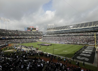 O.co Coliseum during the Buffalo Bills trip to Oakland in December.