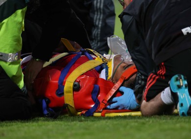 The game was stopped for 15 minutes while Saili received treatment.