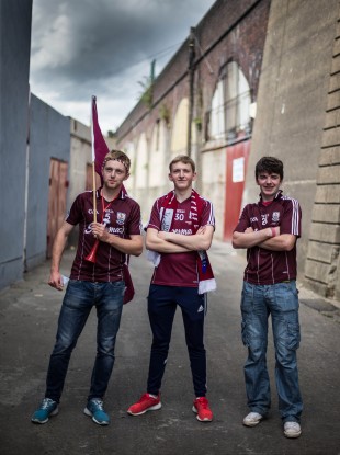 Galway fans Gary McHugo, Michael Fallon and Johnny Conroy - will they see their first All-Ireland win on 6 September?