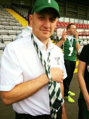 Duffield after the game and before he managed to get to hospital.
