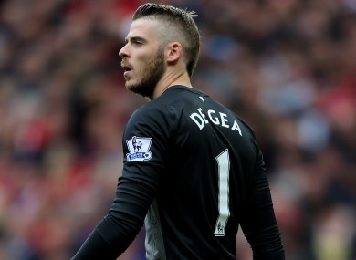 Manchester United goalkeeper David de Gea.