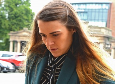 Gayle Newland arriving at Chester Crown Court.