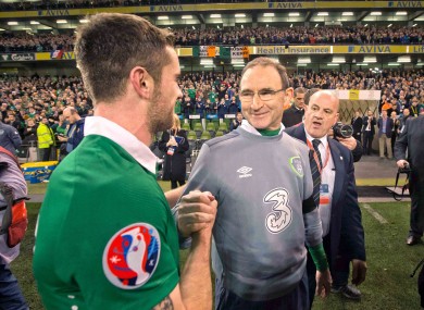 O'Neill and Robbie Brady on Monday night.