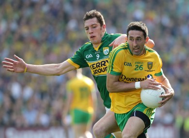 Rory Kavanagh in action against David Moran in the 2014 All-Ireland final.