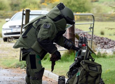 File photo of the army bomb disposal team.