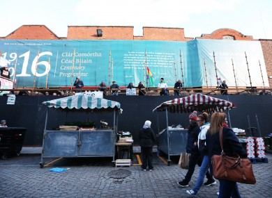 Protesters occupied some of the buildings earlier this year.