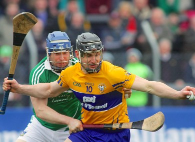 Clare's John Conlon in action against the Limerick defence.