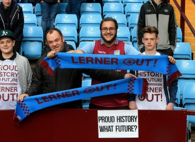 Aston Villa fans want answers from their American owner.