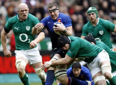 Harinordoquy in action against Ireland during the 2012 Six Nations.