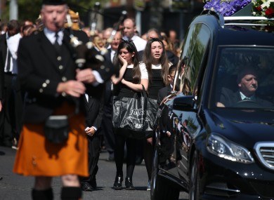 The funeral of Gareth Hutch earlier this month.