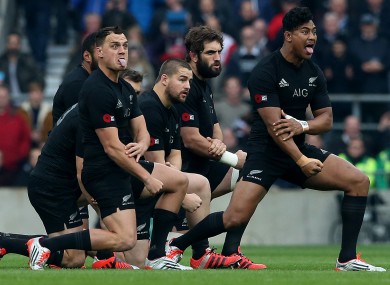 Dagg and Savea performing the haka in Twickenham two years ago.
