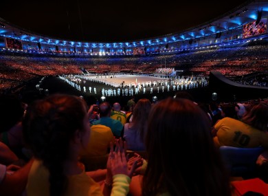 A crowd of over 70,000 were inside the Maracana.