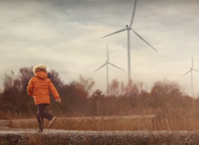 A still from the ad