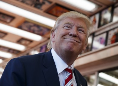 Republican candidate Donald Trump smiling, but for how long?
