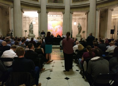 Members of the public at the Crime Forum last night.