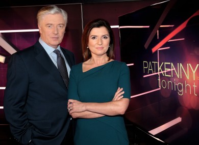 Colette Fitzpatrick and Pat Kenny pictured today on the set of Pat Kenny Tonight at the Virgin Media TV3 HD Studio in Ballymount, Dublin.