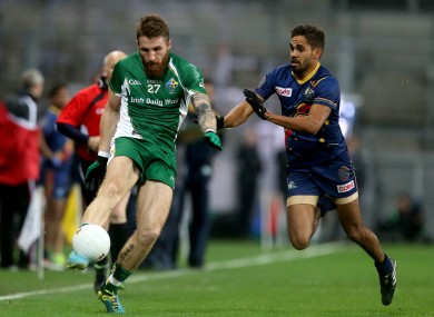Zach Tuohy in action for Ireland in the 2013 International Rules series.