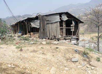 A dilapidated hut in Nepal.