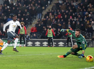 Paul Pogba scores Manchester United's crucial goal.