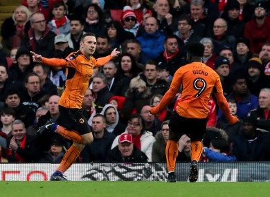 Weimann is on loan from Derby County.