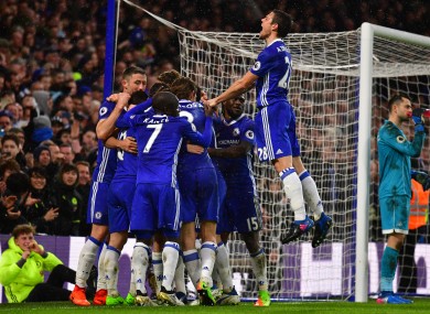 Chelsea are currently 10 points clear at the top of the Premier League.