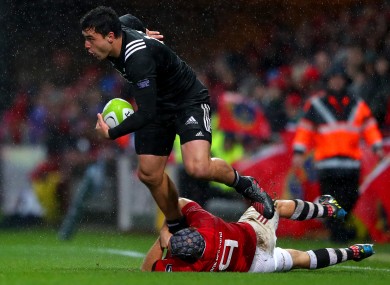 The new Leinster signing skips past Duncan Williams.