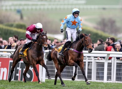 Ruby Walsh celebrates aboard Un De Sceaux.