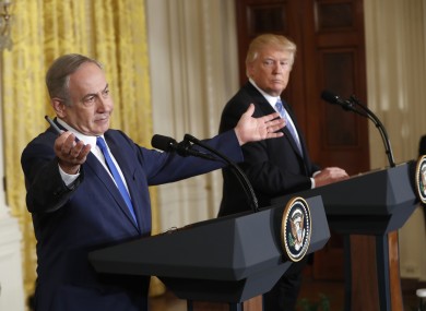 President Trump with Israeli Prime Minister Benjamin Netanyahu