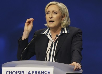 Marine Le Pen faces off against Emmanuel Macron on Sunday week.