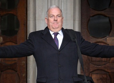 Kelvin MacKenzie leaves the High Court after giving evidence to the Leveson enquiry in 2012.