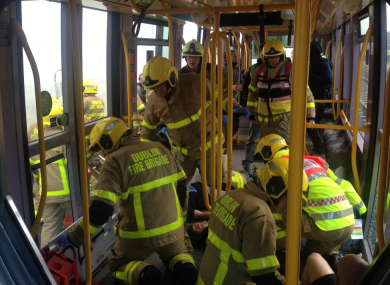 Dublin Fire Brigade simulating a mass casualty event.
