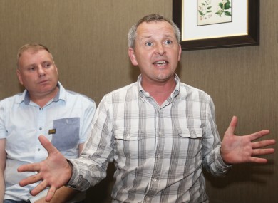 RIchard Boyd Barrett TD at today's meeting which pressed for an inquiry into Garda handling of the Jobstown investigation.
