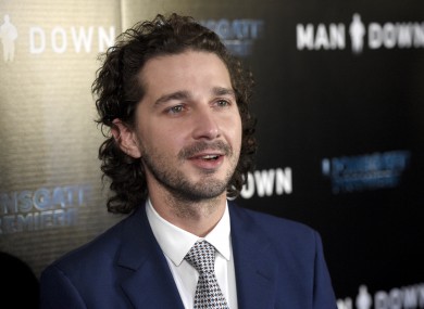 Shia LaBeouf arrives at the Los Angeles premiere of 'Man Down' at ArcLight Cinemas Hollywood.