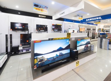 Stock photo of TV showroom.