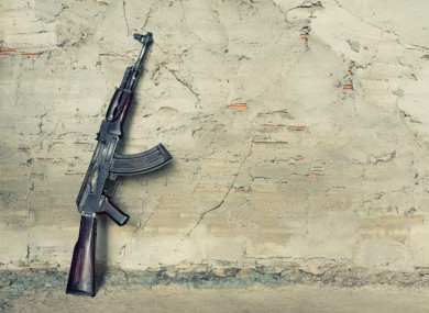Submachine gun kalashnikov which was one of the weapons used in the murders.