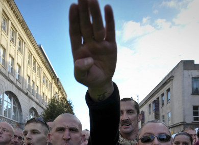 File photo of someone performing the Nazi salute.