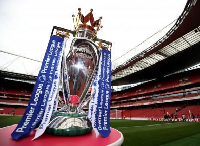 Premier League trophy (file pic).
