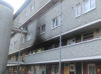 The scene of the fire.