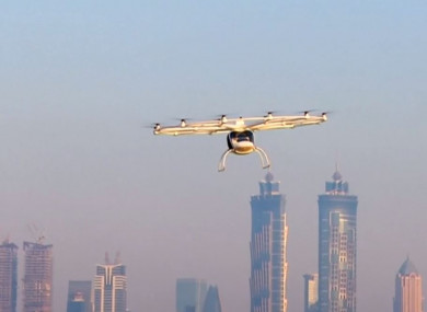 The air taxi had its first test flight in Dubai.
