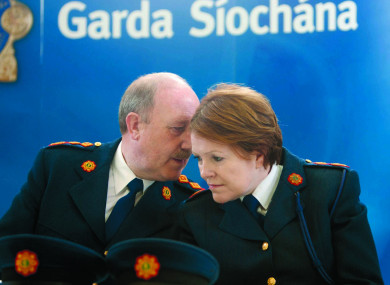 The previous two commissioners - Martin Callinan and Nóirín O'Sullivan.