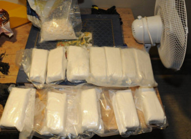 The cocaine seized.