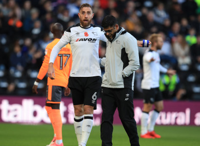 Keogh: lasted just eight minutes against Reading.