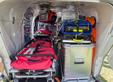 File photo of the interior of a rescue helicopter