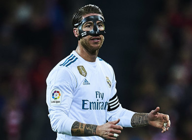 Real Madrid defender Sergio Ramos.