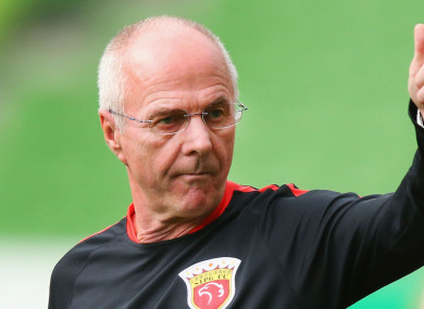 Sven-Goran Eriksson has been unattached since being fired by Chinese club Shenzhen.
