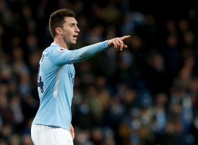 Aymeric Laporte made his debut for Man City on Wednesday night.