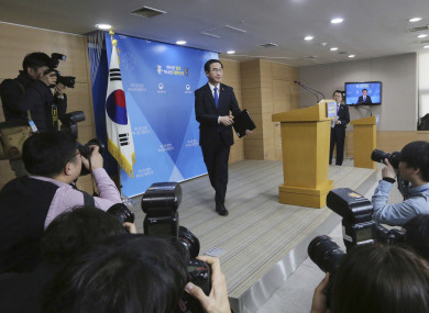 South Korean Unification Minster Cho Myoung-gyon proposed high-level talks at a press conference today.